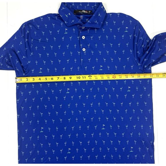 RLX Ralph Lauren Mens Polo Shirt Sz Medium Cocktails Print Performance Golf - Picture 13 of 14